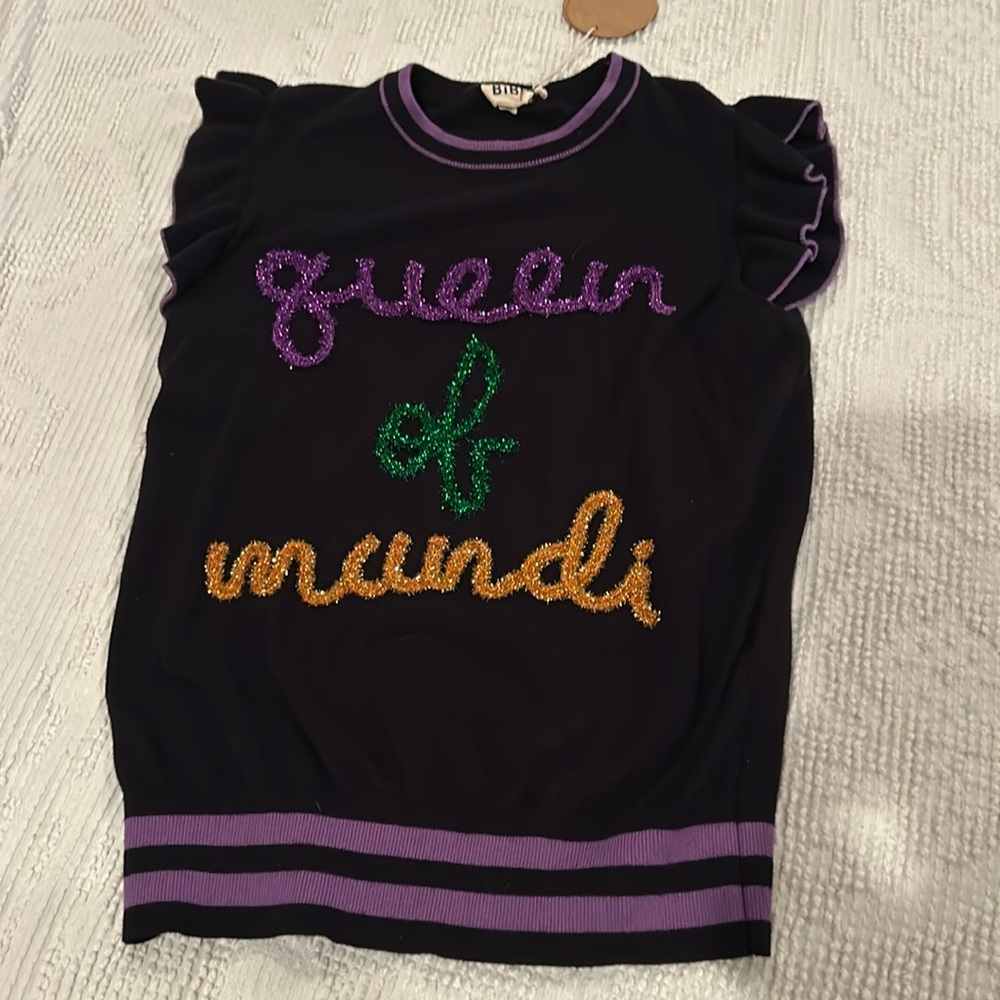 Bibi Women’s size SMALL. Queen of the Mardi sweater